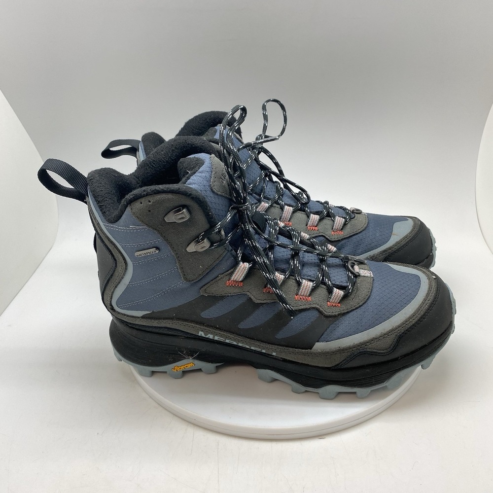 Merrell Boots Mens 10.5 Moab Speed Thermo Mid WP Primaloft Blue J066913 Hiking